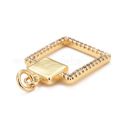 Eco-Friendly Brass Micro Pave Cubic Zirconia Pendants&nbsp;KK-M225-05G