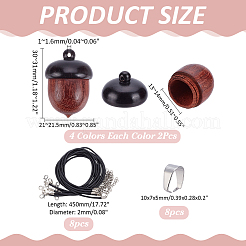 DIY Wooden Acorn Pendant Necklace Making Kit&nbsp;DIY-WR0004-57