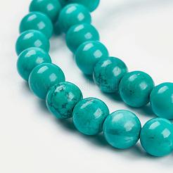 天然マグネサイトビーズ連売り  染め＆加熱  ラウンド  8mm  穴：1.5mm  約49個/連  15.27インチ（38.8cm）&nbsp;G-K205-02-8mm