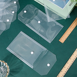 透明なプラスチック封筒フォルダー  面ファスナー付きのドキュメントファイルフォルダ  学校のホームオフィスの仕事のため  長方形  ホワイトスモーク  170x120x8mm&nbsp;AJEW-WH20020-182
