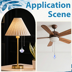 3Pcs 3 Styles Glass Charms Ceiling Fan Pull Chain Extenders&nbsp;HJEW-SP0001-81