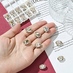 プレシオサ® マキシマ クリスタル 縫い付けカップ  マルチ連リンク  チェコクリスタル  真鍮製爪付き台座付き  719 36 410 楕円  銀  00030 235 ハニー  14x10mm&nbsp;X-PRC-SB14-00030-235-S
