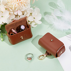 Imitation Leather Wedding Ring Storage Case with Alloy Clasps for Pet&nbsp;AJEW-WH0542-85