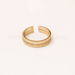 Brass Micro Pave Clear Cubic Zirconia Cuff Open Rings&nbsp;WG6FD9B-01