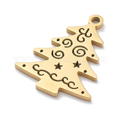 Christmas Theme 304 Stainless Steel Pendants&nbsp;STAS-R003-04G-03