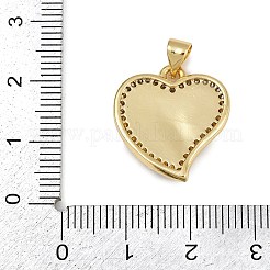 Brass Micro Pave Cubic Zirconia Pendants&nbsp;KK-D376-04G