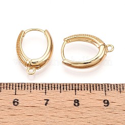真鍮製フープピアスの発見  鉛フリー＆ニッケルフリー＆カドミウムフリー  18KGP本金メッキ  18x13x4.5mm  穴：1.4mm  ピン：0.7mm&nbsp;KK-N261-53G