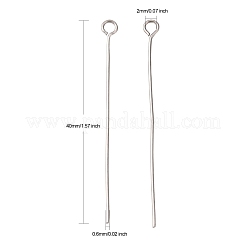 Tarnish Resistant 304 Stainless Steel Eye Pin&nbsp;STAS-E013-0.6x40mm