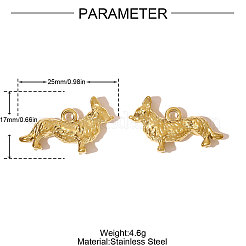 304 Stainless Steel Pendants&nbsp;STAS-OY007-40G