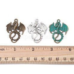 6 個 3 スタイル合金ドラゴンペンダント  ミックスカラー  34.5~35x27~28x2mm  穴：2.5mm  2個/スタイル&nbsp;FIND-FS0001-76