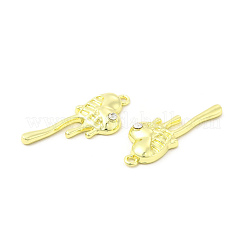 ラックメッキ合金ラインストーンペンダント  とろけるハートチャーム  カドミウムフリー＆ニッケルフリー＆鉛フリー  クリスタル  32.5x13x4mm  穴：1.6mm&nbsp;FIND-C018-04LG