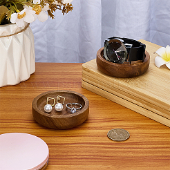 Flat Round Wood Jewelry Plate&nbsp;DJEW-WH0027-06A