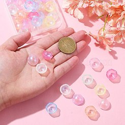 40Pcs 8 Colors Transparent Plastic Bead Caps&nbsp;KY-CJ0001-97
