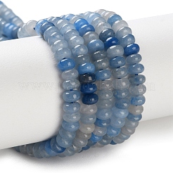 天然ブルーアベンチュリン（染色・加熱）ビーズ連売り  ロンデル  4~4.5x2~2.5mm  穴：1.2mm  約155~163個/連  15.16''~15.35''（38.5~39センチメートル）&nbsp;G-K343-C32-01
