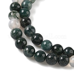Natural Moss Agate Beads Strands&nbsp;X-G-L470-31-6mm