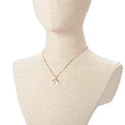 Alloy Enamel Rainbow Pendant Necklaces&nbsp;NJEW-JN03619-02