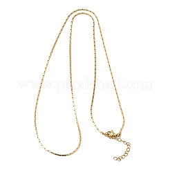 1.3MM 304 Stainless Steel Boston Link Chains Necklaces for Women Men&nbsp;NJEW-Z115-12G-03