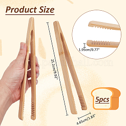 Bamboo Cooking Tongs&nbsp;AJEW-WH0270-205
