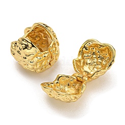 ハートのフープピアス  女性のための真鍮のアクセサリー  カドミウムフリー＆鉛フリー  18KGP本金メッキ  16x15.5mm&nbsp;EJEW-G355-05G