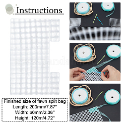 Resin Mesh Canvas Bag Sheets&nbsp;DIY-WH0260-18