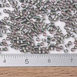 MIYUKIデリカビーズ  シリンダー  日本製シードビーズ  11/0  (db1712) ミントパール裏地付きピンクミスト  1.3x1.6mm  穴：0.8mm  約2000PCS /ボトル  10 G /ボトル&nbsp;SEED-JP0008-DB1712