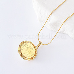3Pcs European Stainless Steel Pave Imitation Pearl Half Round Pendant Necklaces for Women&nbsp;KD4054