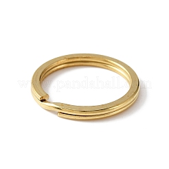 真鍮製のキーホルダークラスプ  リング  ゴールドカラー  25x2.5mm  内径：20.5mm&nbsp;FIND-WH0143-12B-G
