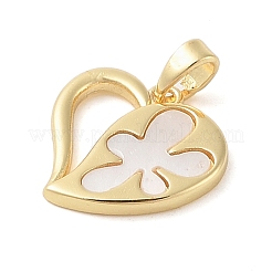 Brass Pave Shell Pendants&nbsp;KK-I712-01G