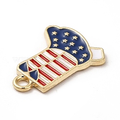 American Flag Style Alloy Enamel Pendants&nbsp;ENAM-M046-08G
