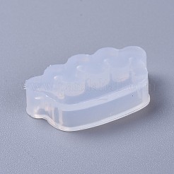 食品グレードのシリコンモールド  レジン型  UVレジン用  エポキシ樹脂ジュエリー作り  クラウン  ホワイト  19x32x7mm  内径：14x26mm&nbsp;DIY-L026-032