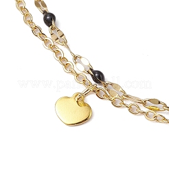 304 Stainless Steel Double Layer Chain Anklets&nbsp;AJEW-AN00632-05