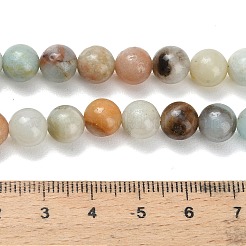 Natural Flower Amazonite Beads Strands&nbsp;G-F826-C01-8mm