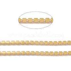 50M Rectangle Brass Rhinestone Claw Setting Chains&nbsp;CHC-C024-01B-G
