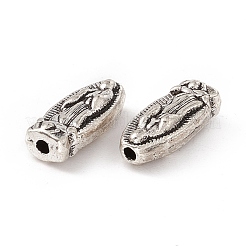 聖母マリア合金ビーズ  アンティークシルバー  13x6x4mm  穴：1.5mm&nbsp;FIND-G033-01AS