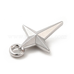 ラックメッキ合金ペンダント  カドミウムフリー＆鉛フリー  スターのチャーム  プラチナ  15.5x10x3mm  穴：1.2mm&nbsp;FIND-G044-20P