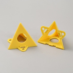 プラスチックペイントスタンド  三角形  きいろ  5.6x5.6x4.8cm&nbsp;AJEW-WH0475-77