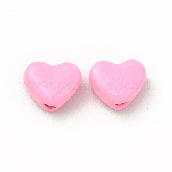 Heart Spray Painted Alloy Beads&nbsp;FIND-G053-01B