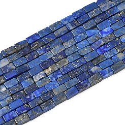 天然石ラピスラズリビーズ連売り  直方体の  4~5x2.5x2~2.5mm  穴：0.7mm  約82個/連  14.96インチ（38cm）&nbsp;GG-CBAF7D8-02