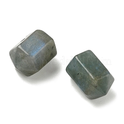 天然混合宝石の両端子尖端ファセットチャンク弾丸ビーズ  16~17x10~11x9~9.5mm  穴：1~1.5mm&nbsp;G-C252-04