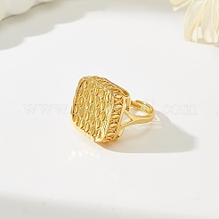 Hollow Square Brass Open Cuff Rings for Women&nbsp;TF4137