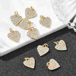 SHEGRACE Valentine's Day Brass Clear Cubic Zirconia Pendants&nbsp;XGRQ3K253-539G