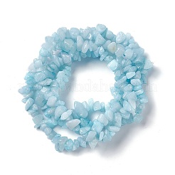 Natural White Jade Chip Beads Strands&nbsp;X-G-G905-02