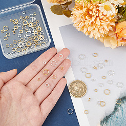 120Pcs 8 Styles Brass Split Rings&nbsp;KK-BC0012-98