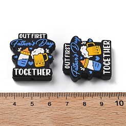 Father's Day Silicone Beads&nbsp;SIL-V006-02F