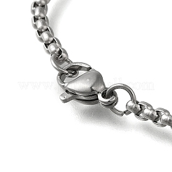 201 Stainless Steel Egyptian Ancient Anubis Anka Cross Pendant Box Chain Necklaces&nbsp;STAS-D196-05P