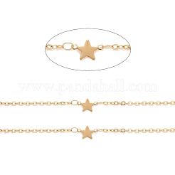 PVD Vacuum Plating 304 Stainless Steel Star Link Cable Chains&nbsp;CHS-E006-08G