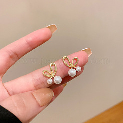 Alloy & Imitation Pearl Stud Earrings&nbsp;WG858D5-01