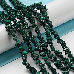 天然石マラカイトビーズ連売り  チップ  1.5~5x3~13x2~8mm  穴：0.6mm  30.94~31.97''（78.6~81.2センチメートル）&nbsp;G-G0003-B41