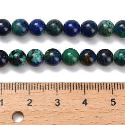 Natural Azurite Beads Strands&nbsp;G-Z110-C02-6mm