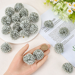 菊の花飾り20個  造花  結婚式の家の装飾用  ダークシーグリーン  40x30mm&nbsp;AJEW-CN0003-07E